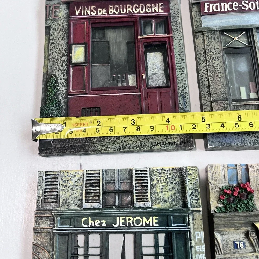 Chiu Tak Hak‎ 3D French Store Paris Plaque Set 4 Collection